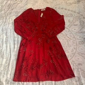 Madewell Red Floral Mini Dress